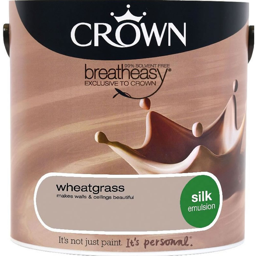 Crown Wheatgrass Silk Emulsion Paint 2.5L Image 1