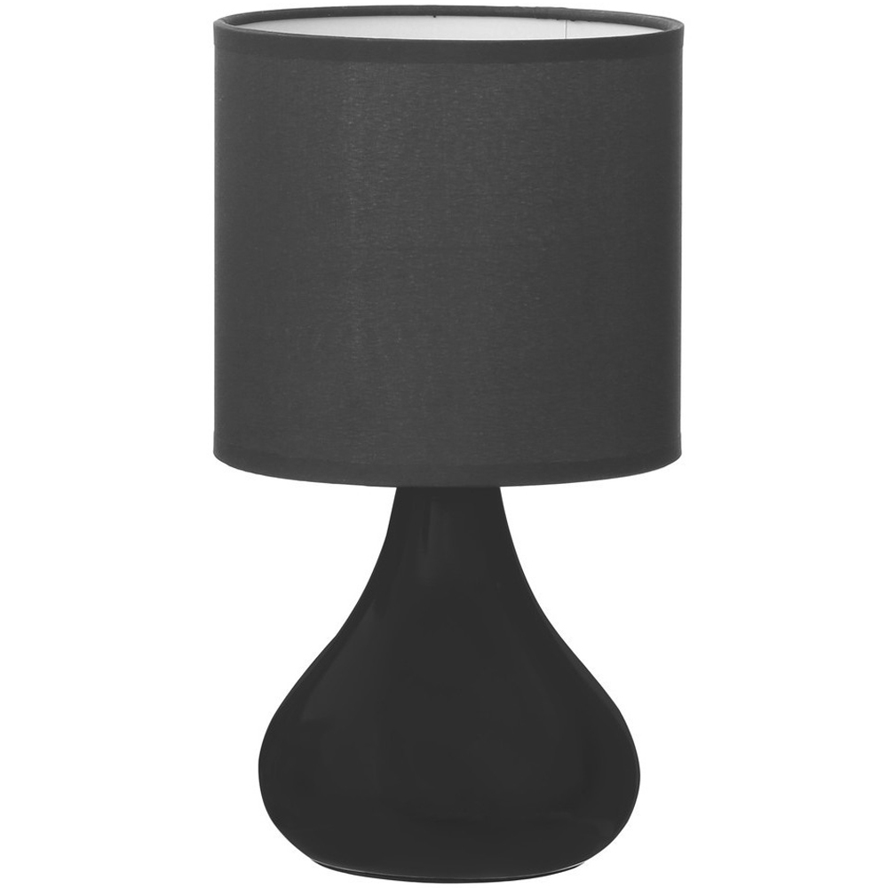 Premier Housewares Bulbus Grey Ceramic Table Lamp Image 2