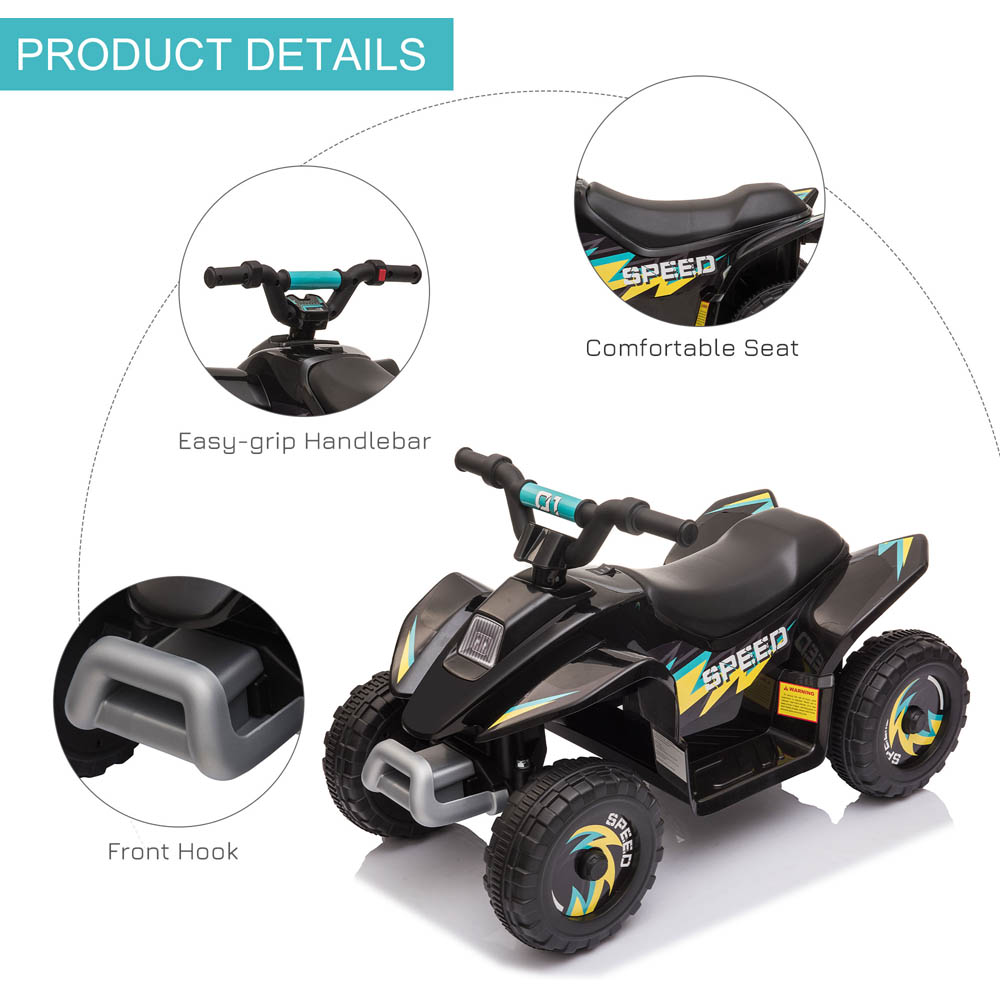 Tommy Toys Toddler Ride On Electric Quad Bike Black 6V Image 4