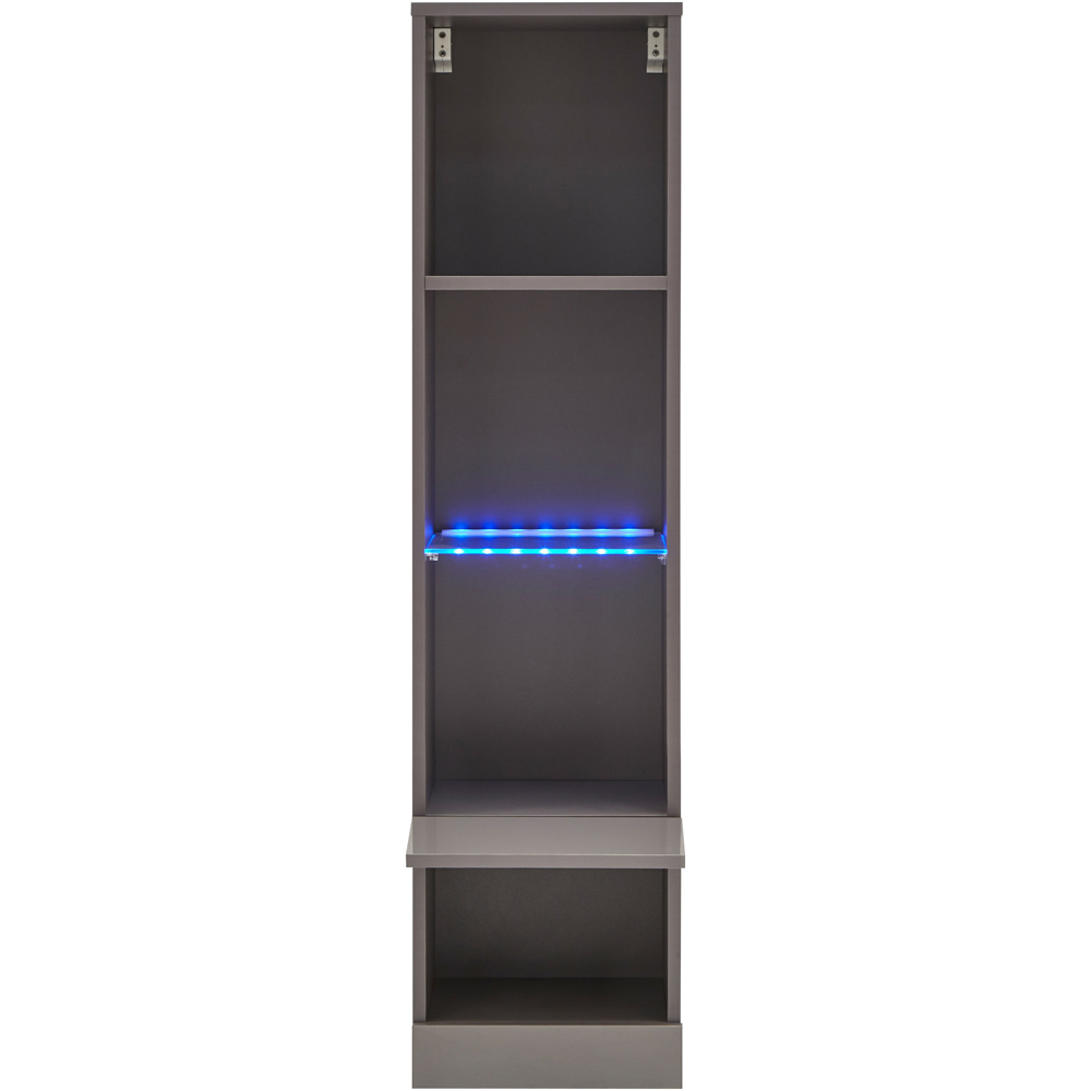 GFW Galicia Grey Tall LED Shelf Unit Image 3