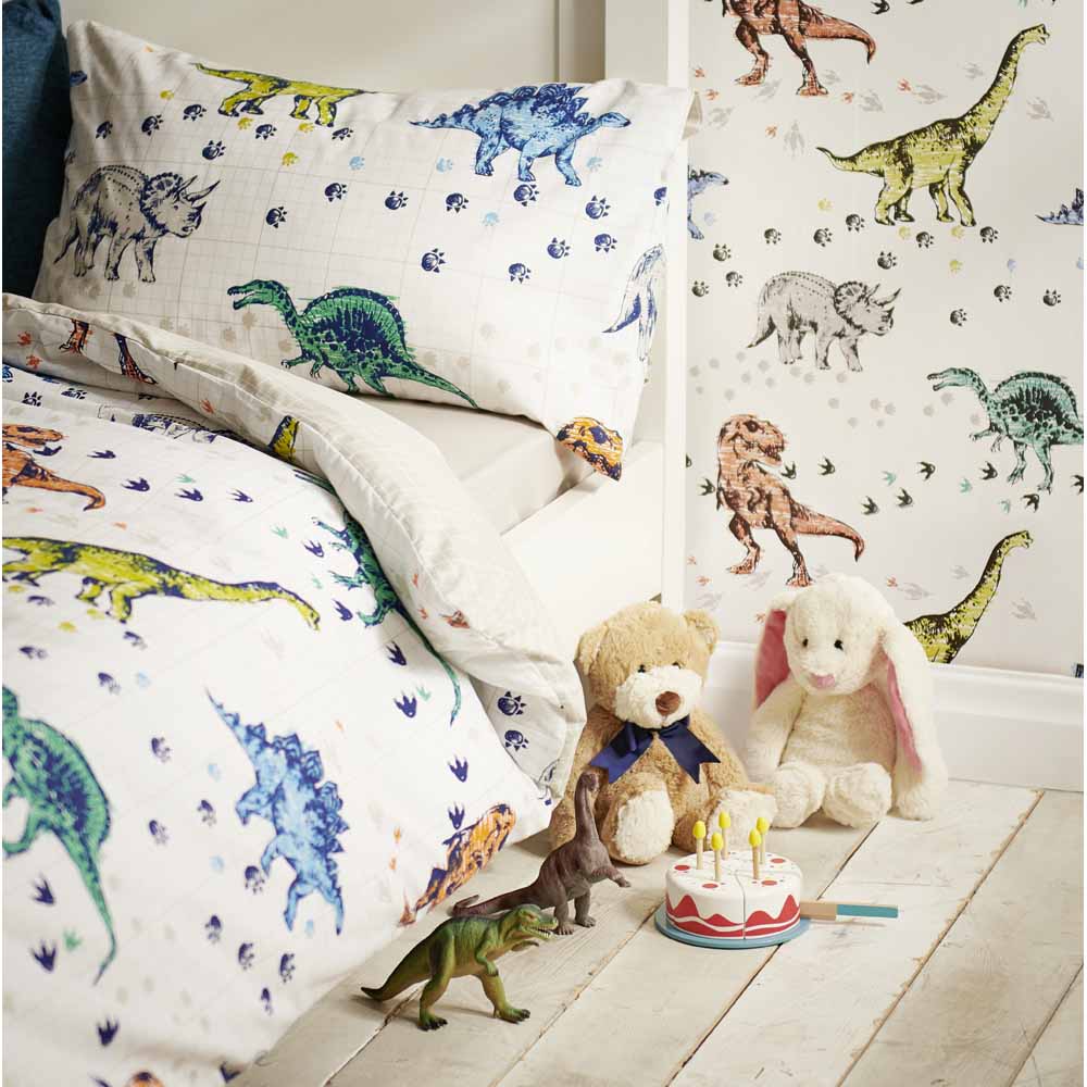 Wilko Dinosaurs Easy Care Single Duvet Set Image 2