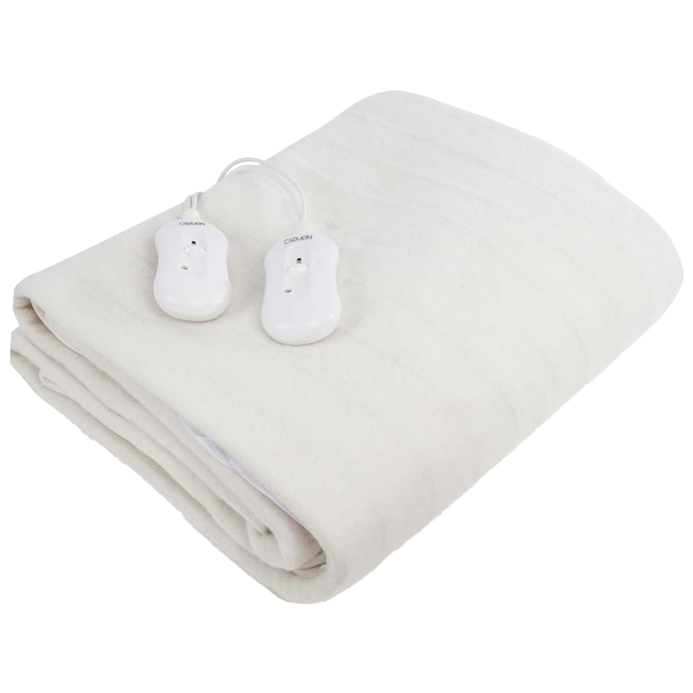 Carmen King White Fitted Electric Blanket Image