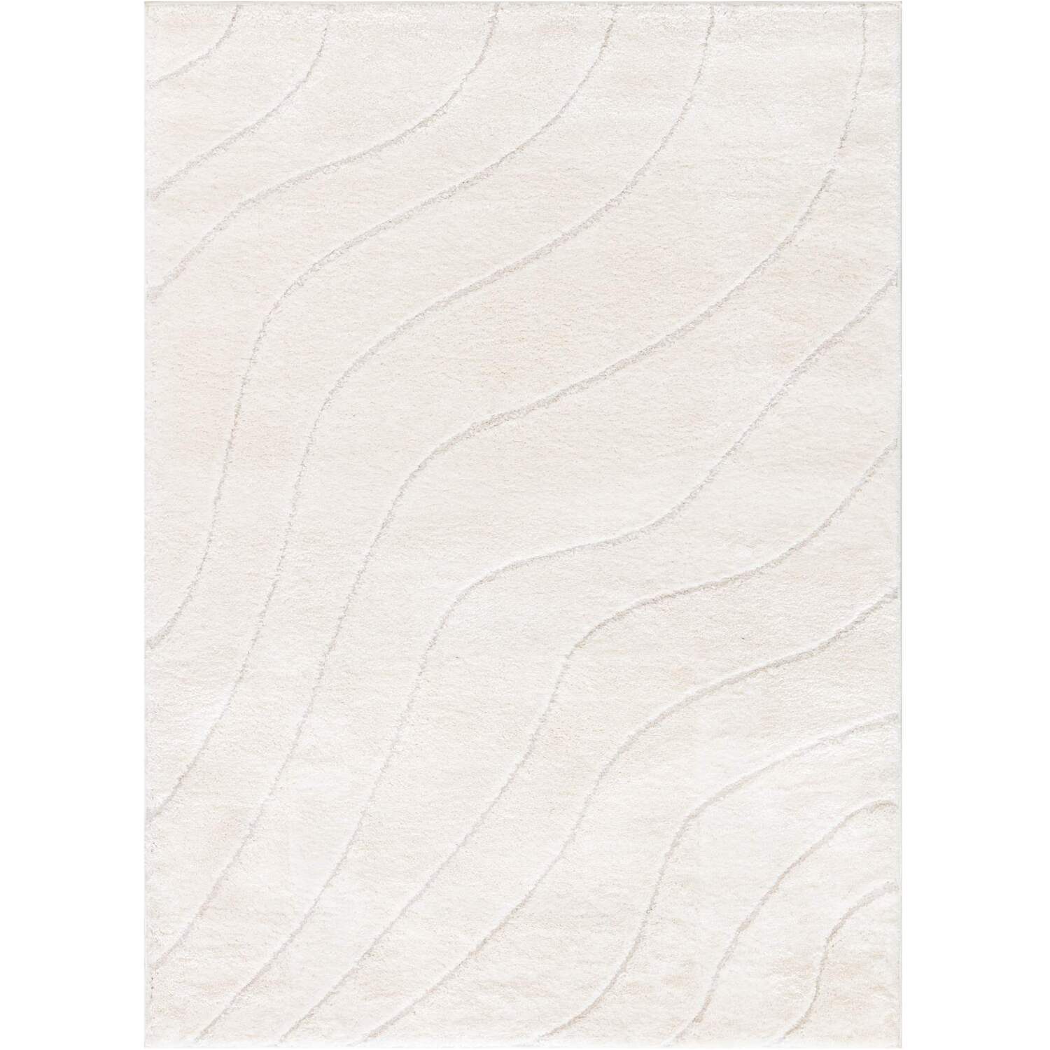 Savanna Wave Rug - White / 120cm Image 1