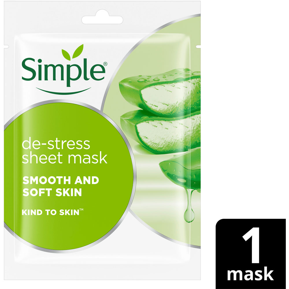 Simple De-Stress Sheet Face Mask Image 2