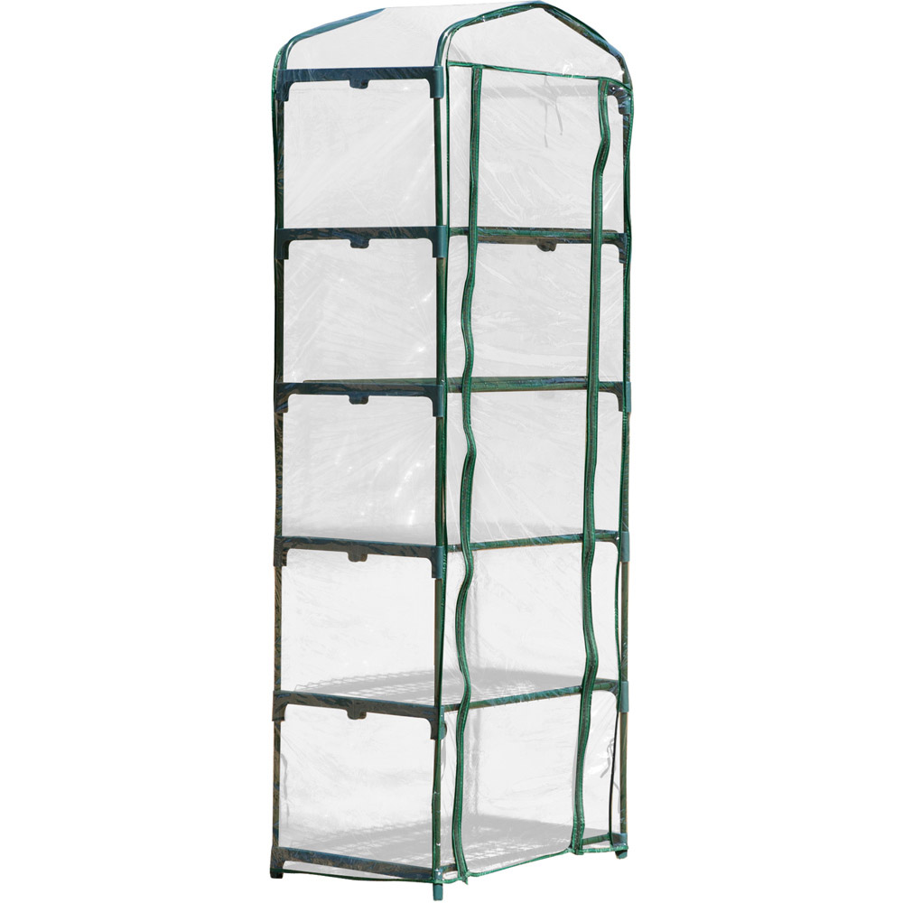 Outsunny 5 Tier PVC 2.3 x 1.6ft Mini Greenhouse Image 1
