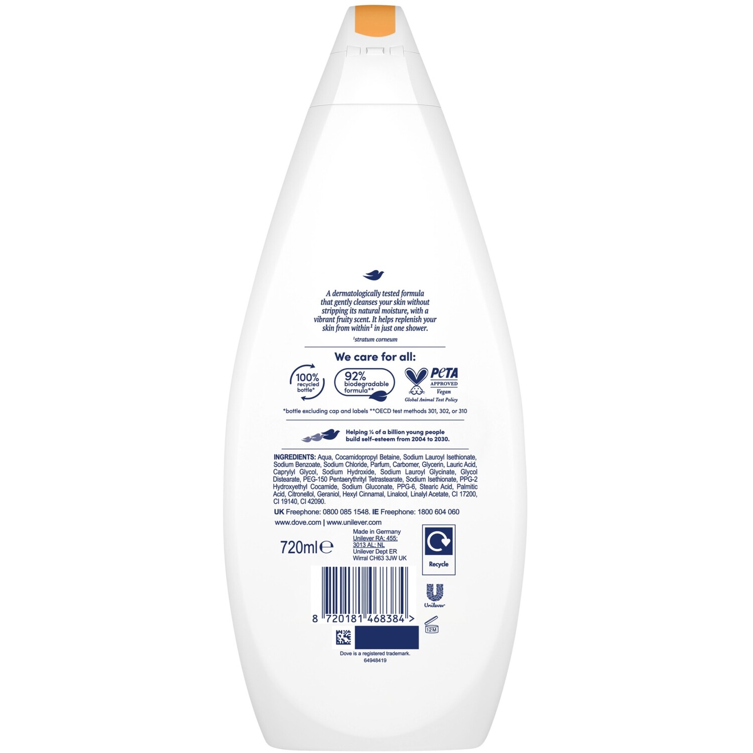 Dove Fruity Nourish Body Wash 720ml Image 2