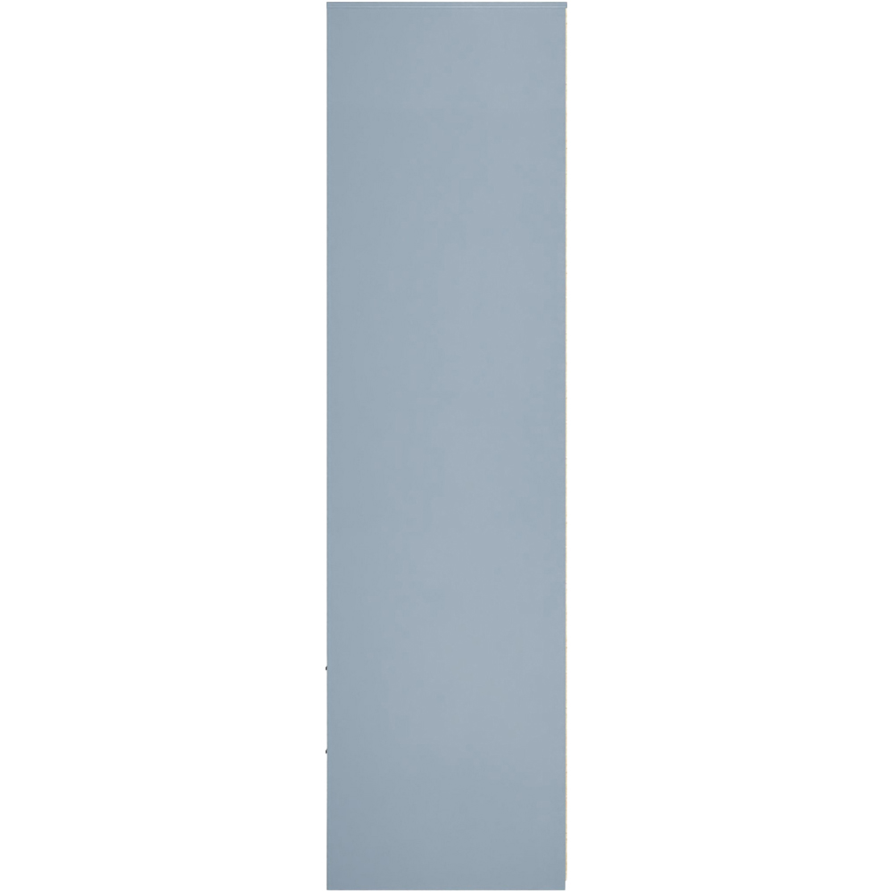 Crowndale Fluted 2 Door 2 Drawer Denim Blue Tall Wardrobe Ready Assembled Image 3