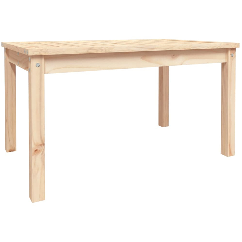 vidaXL Natural Solid Pine Wood Slatted Garden Table 82.5 x 50.5cm Image 2