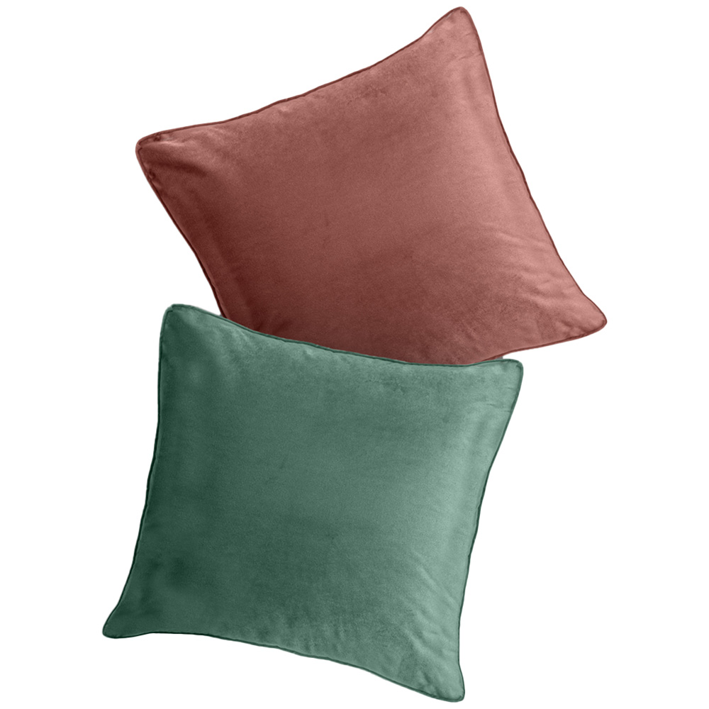 Velosso Luna Dusky and Sage Filled Cushion 43 x 43cm 2 Pack Image 1