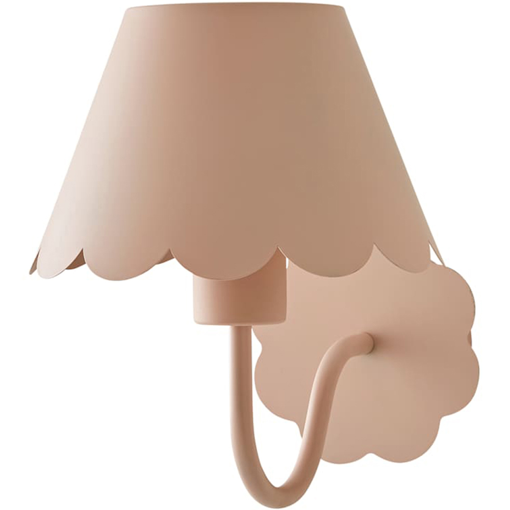 ValueLights Hallie Pink Scallop Rechargeable Wall Light Image 1