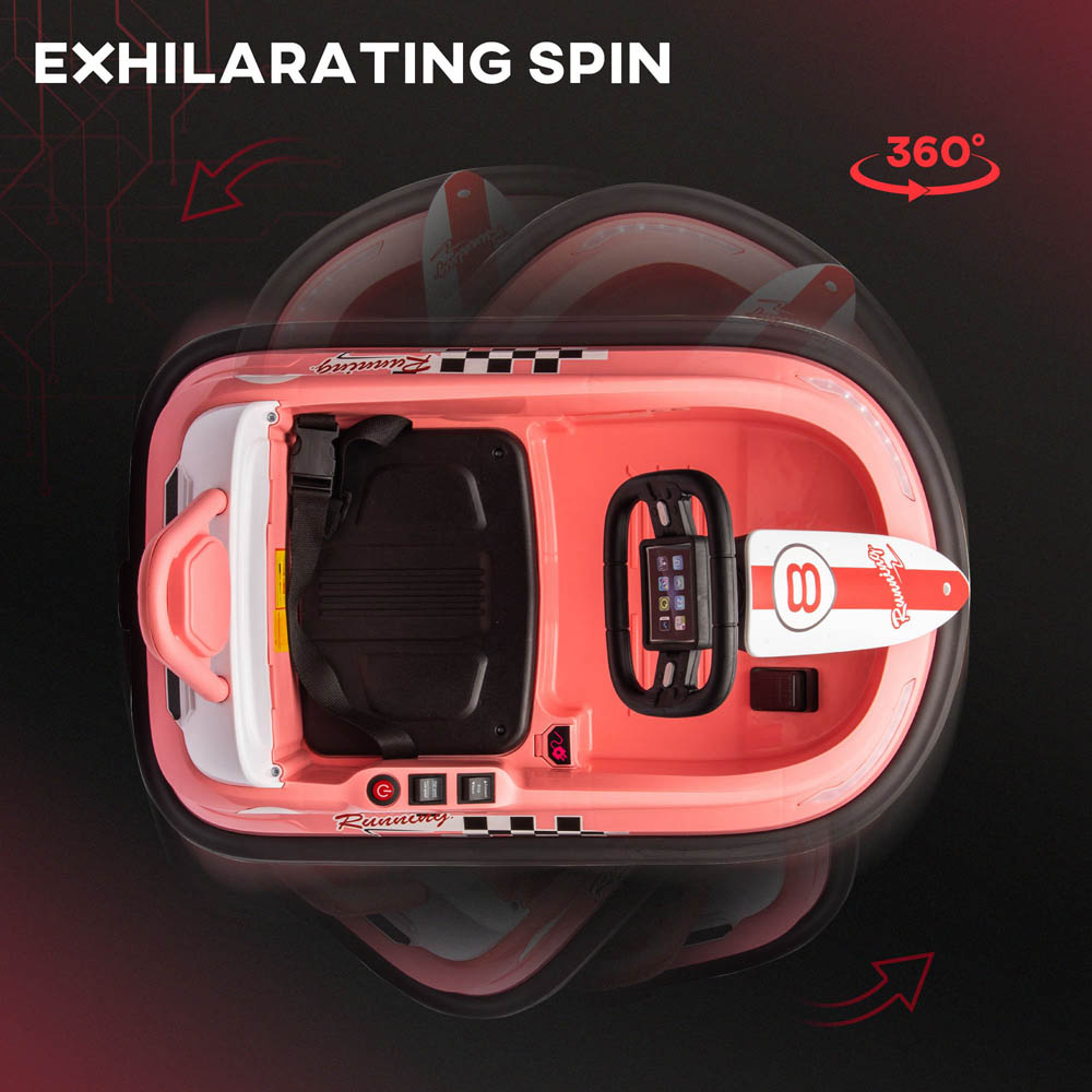 Tommy Toys Toddler Ride On Electric Bumper Car Pink 6V Image 2