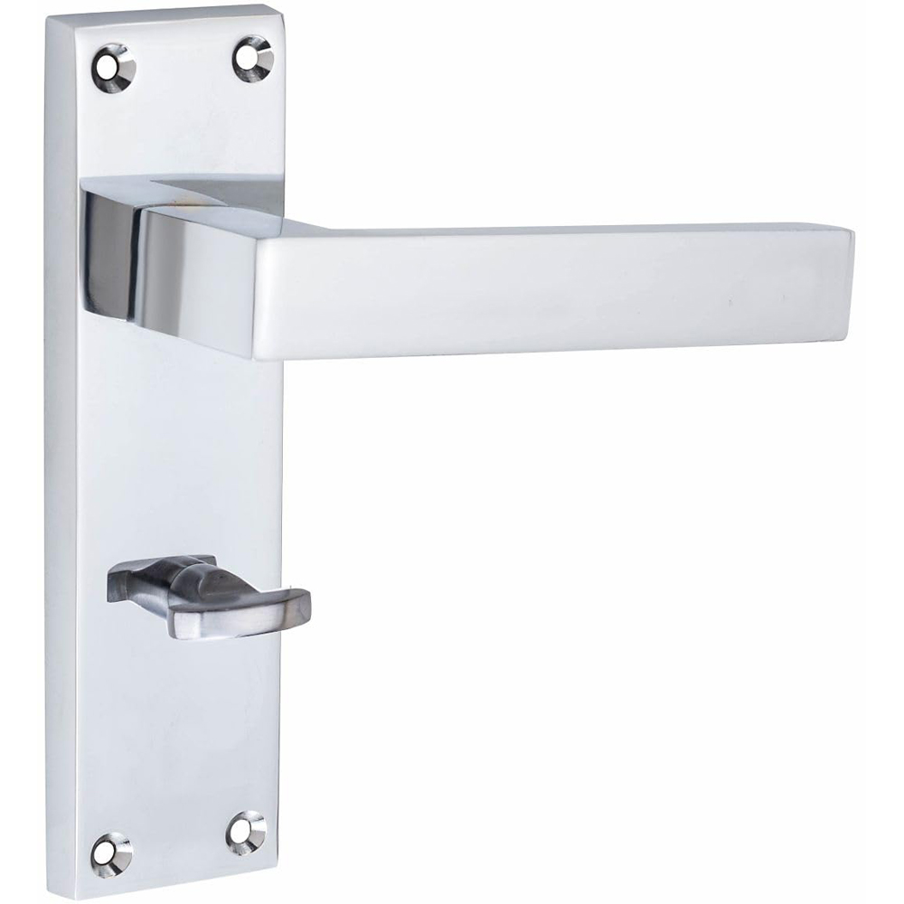 Golden Grace Silver Victorian Straight Delta Bathroom Door Handle 64mm 150 x 40mm Image 3