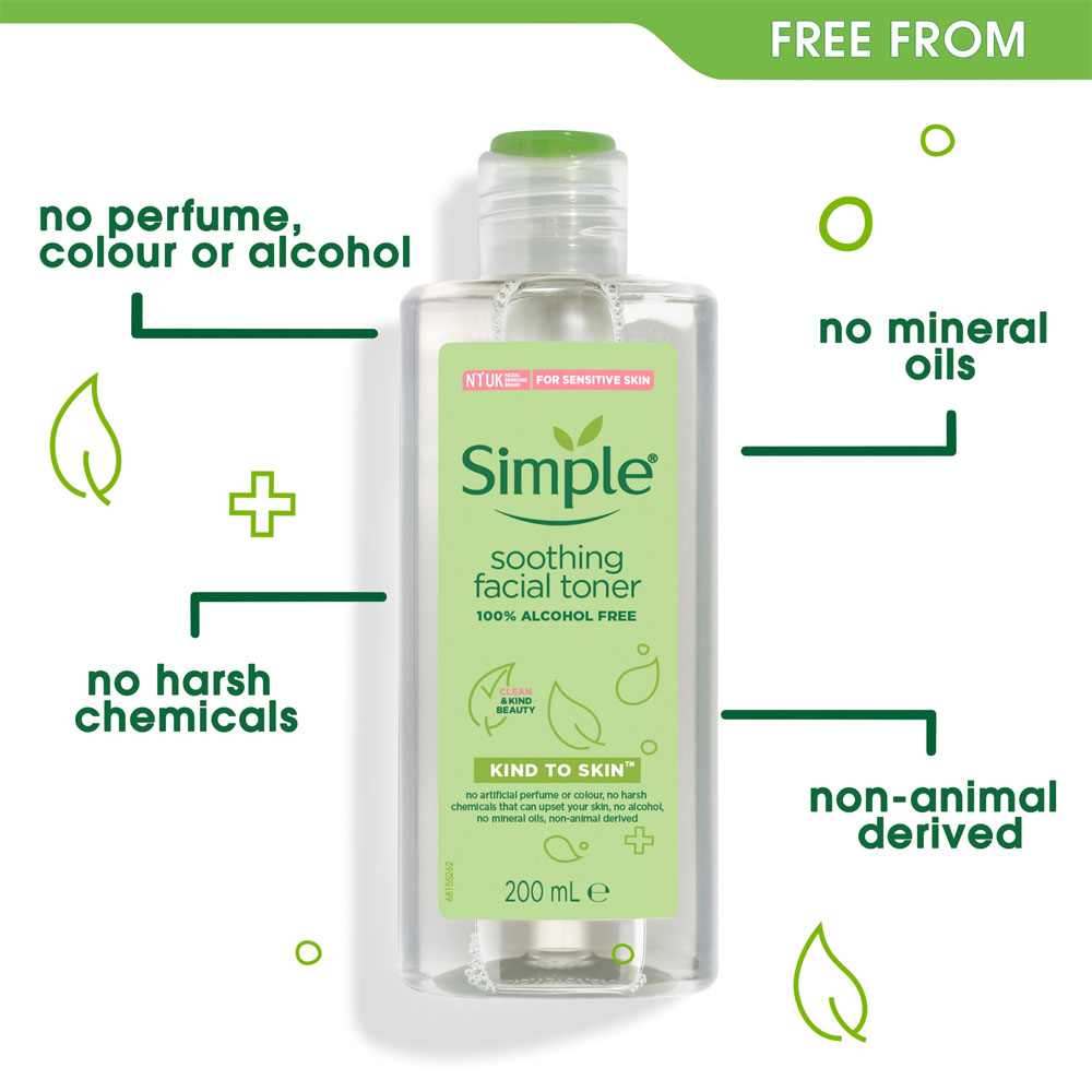Simple Kind To Skin Soothing Facial Toner 200ml Image 5