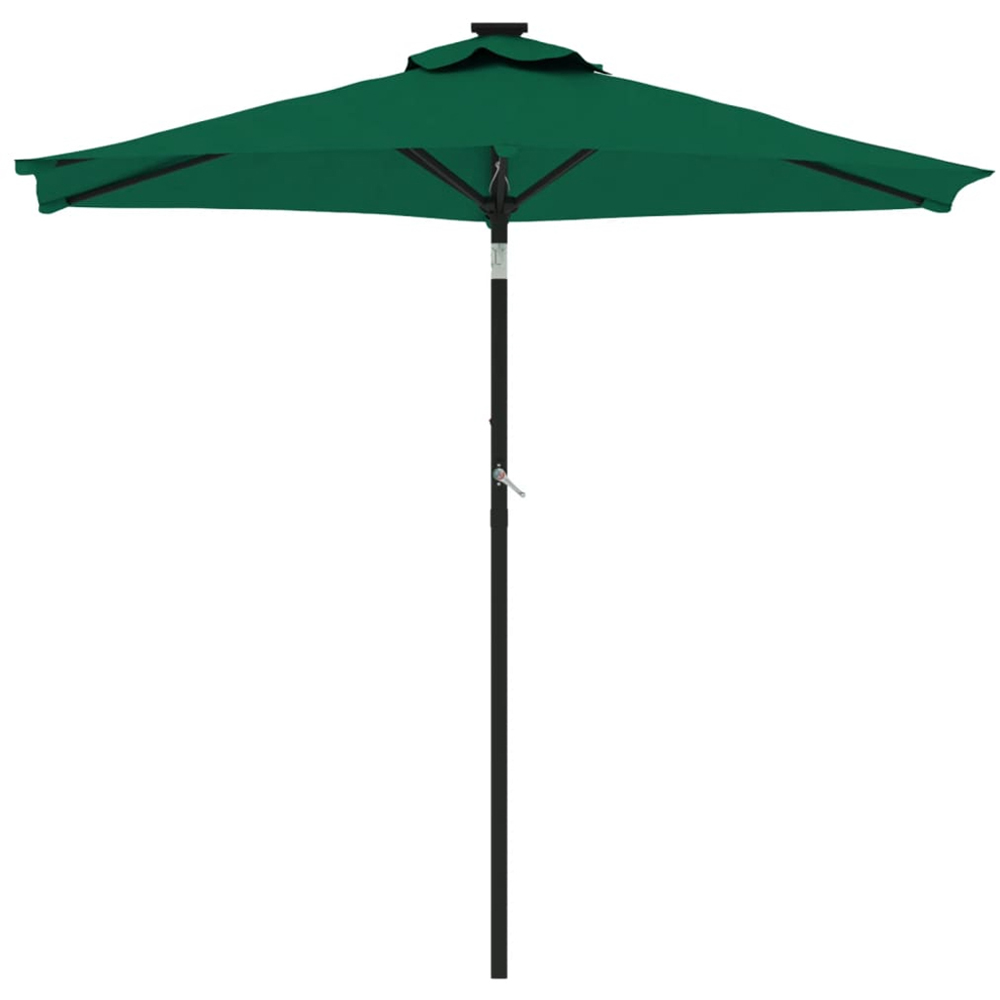 vidaXL Green Garden Parasol with Steel Pole 2.25m Image 2