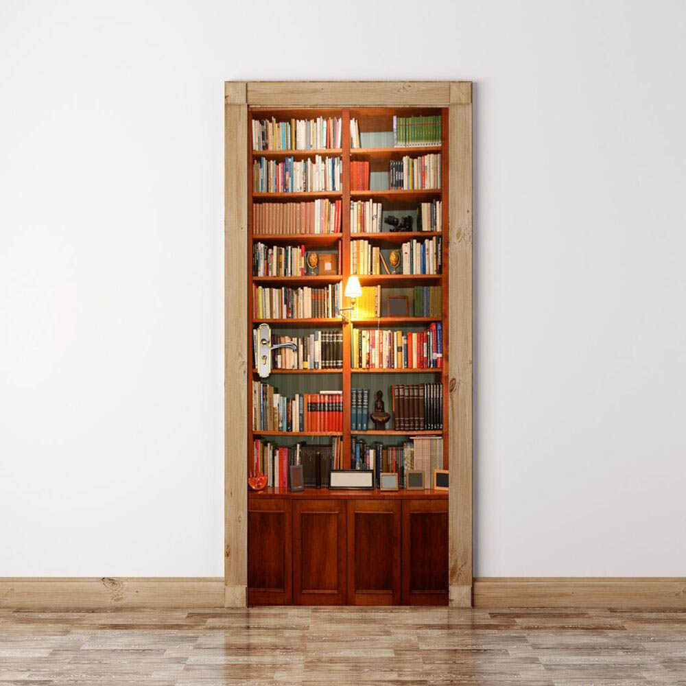 Walplus Bookcase Office Decor Door Mural Image 3