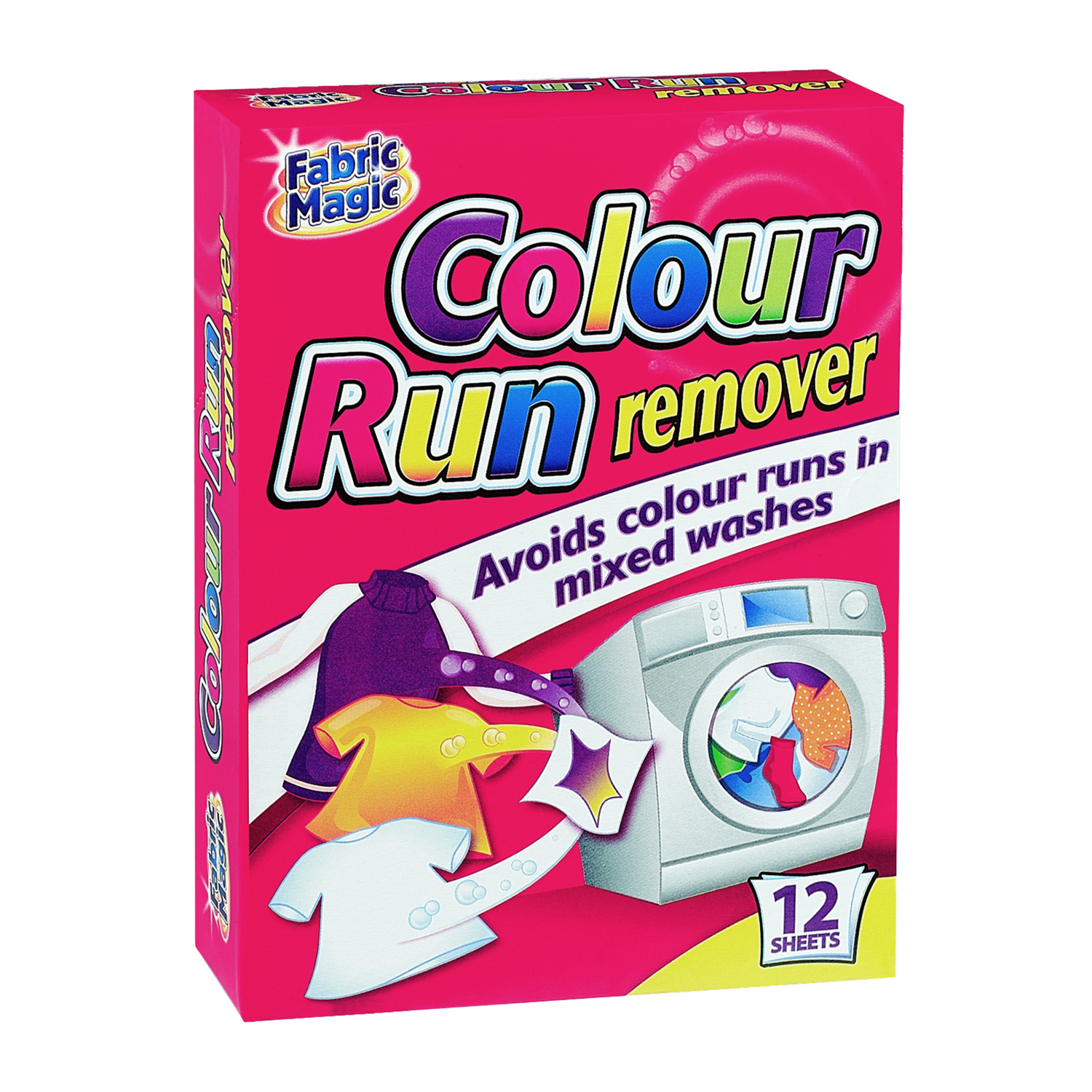 Pack of 12 Fabric Magic Colour Run Remover Sheets Image
