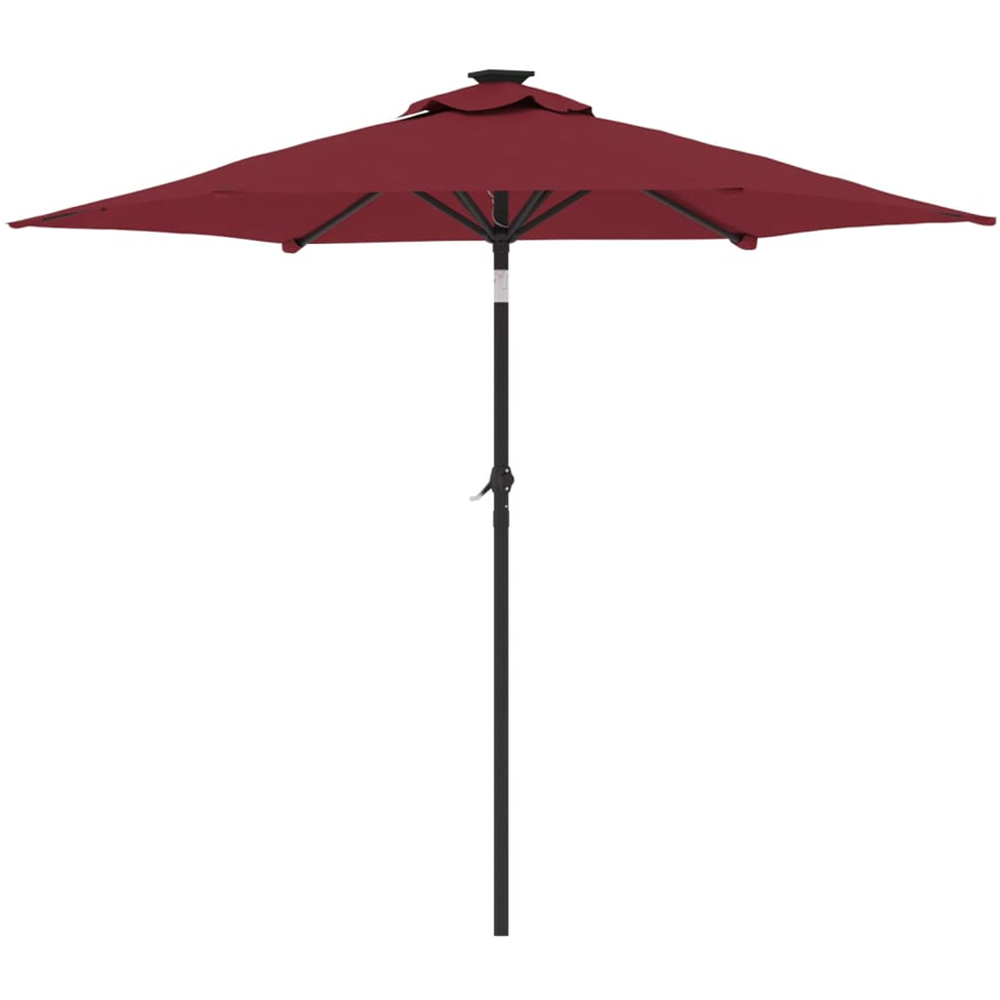 vidaXL Red Garden Parasol with Steel Pole 2.25m Image 4