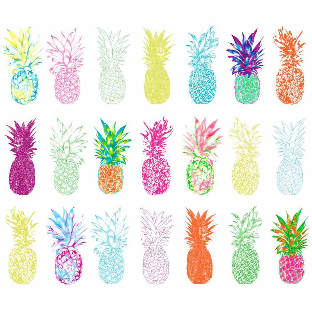 Art For The Home Pineapple Brights Wall Mural Image 2