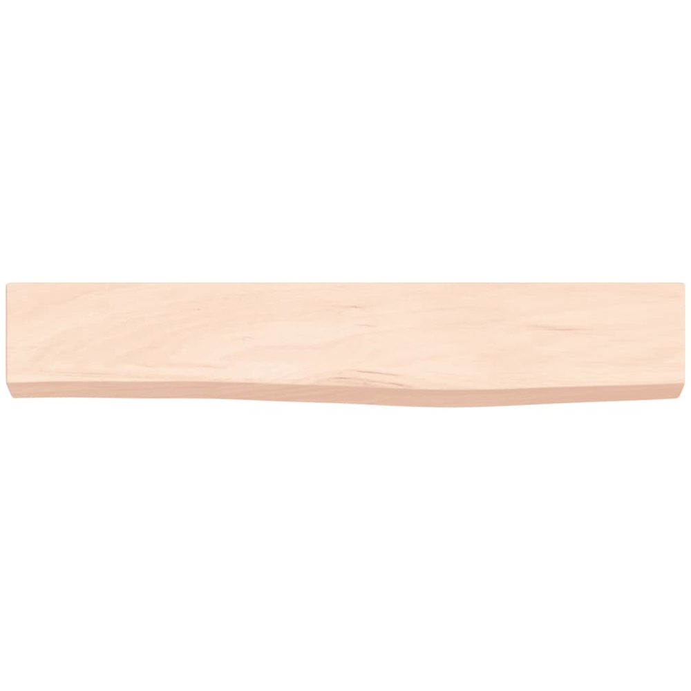 vidaXL 60 x 10 x 4cm Untreated Solid Oak Wooden Wall Shelf Image 3