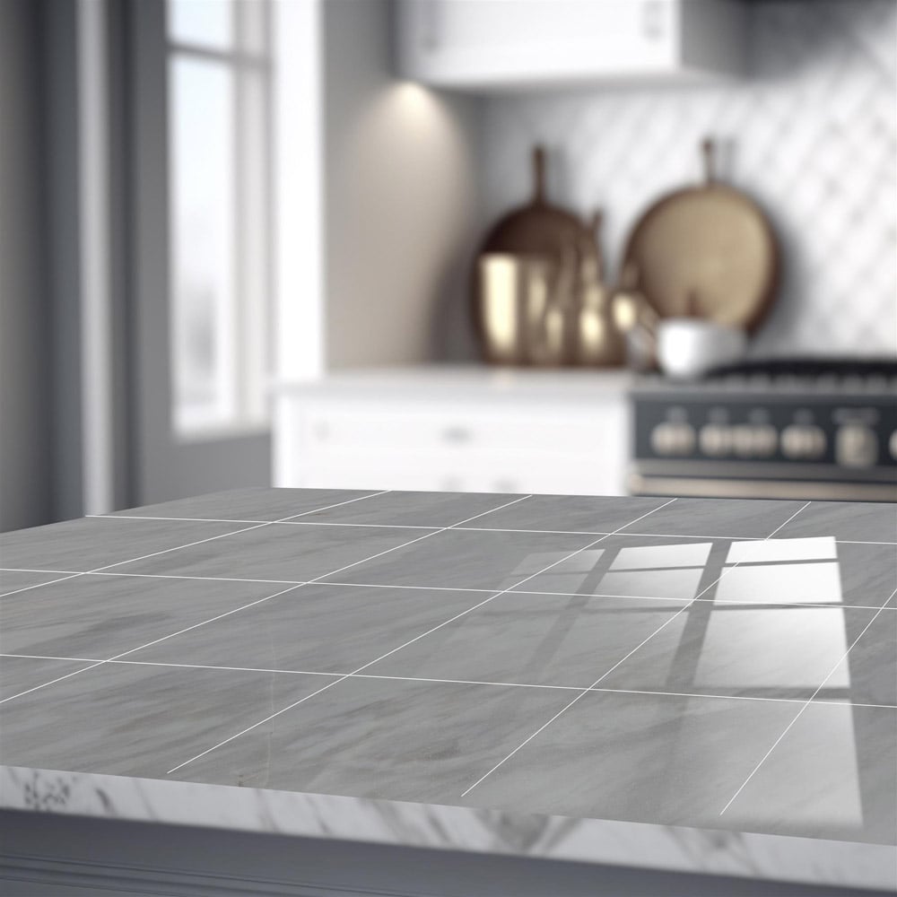 Walplus Marble Stone Cloudy Grey Tile Sticker 24 Pack Image 3