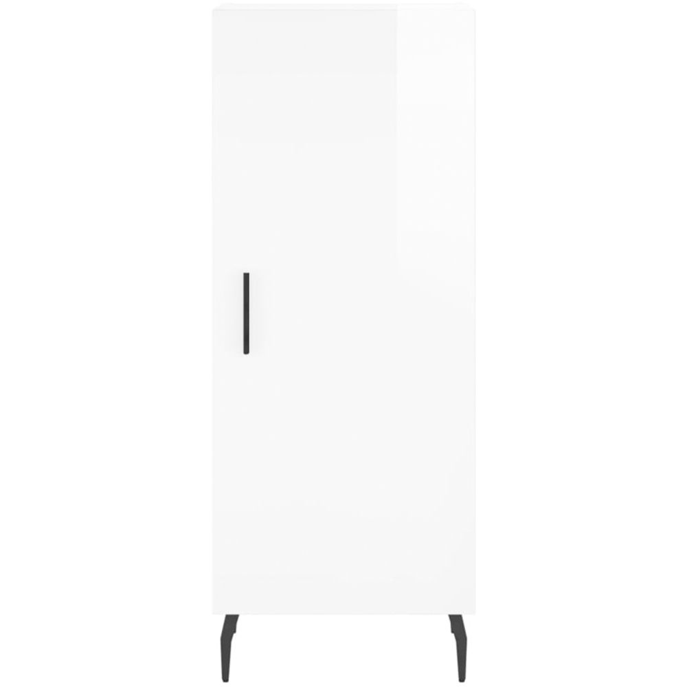 vidaXL Single Door High Gloss White Sideboard Image 6