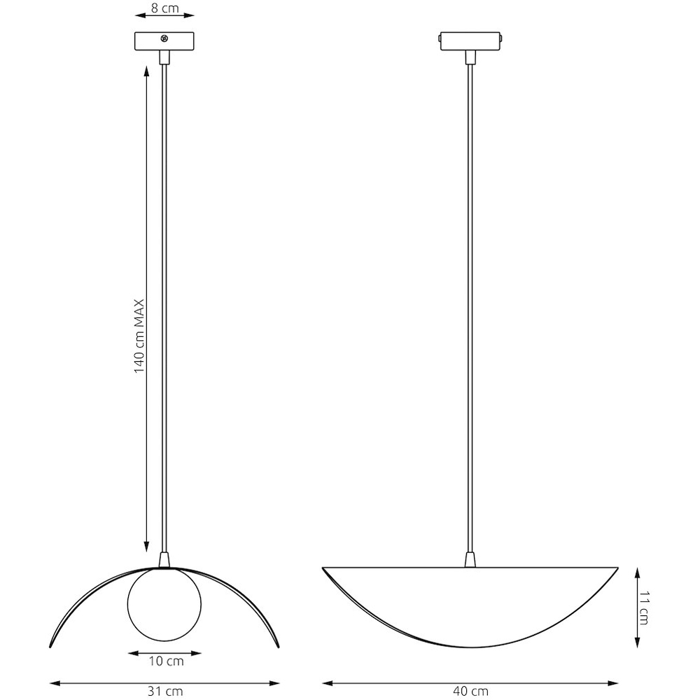 Emibig Ritual Beige G9 Large Ceiling Pendant Light Image 7
