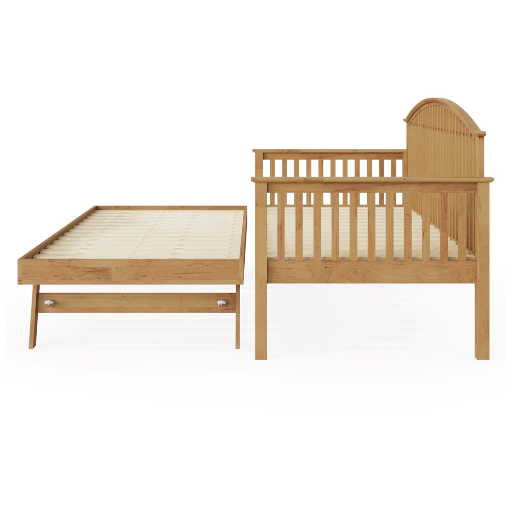 GFW Madrid Single Oak Wood Wooden Day Bed with Trundle Image 6