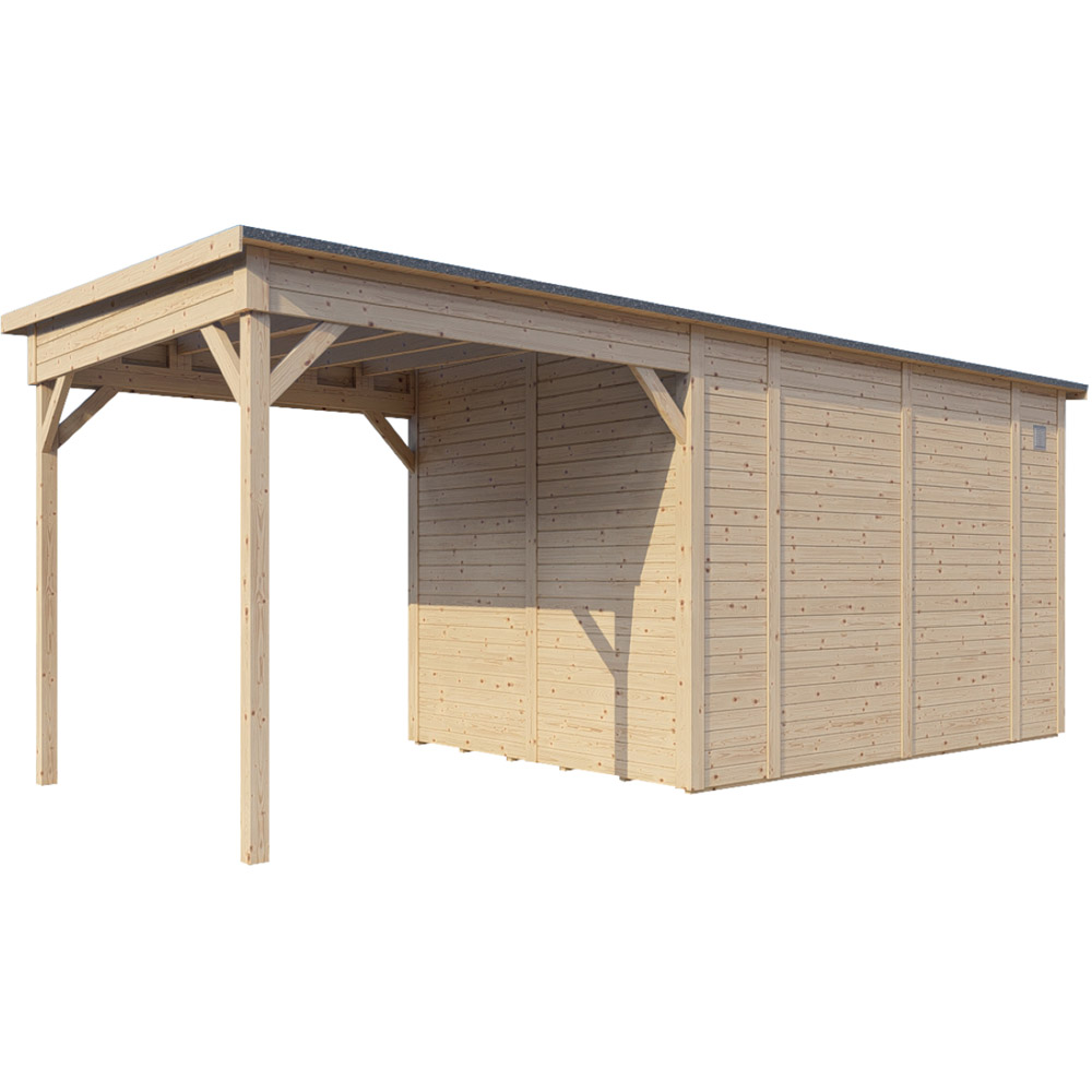 Rowlinson 12 x 9ft Natural Pentus 3 Summerhouse with Extension Image 8
