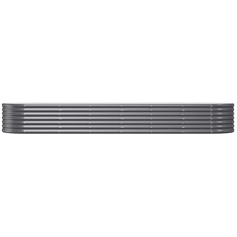 vidaXL Anthracite Galvanised Steel Raised Garden Bed 36 x 80 x 296cm Image 2