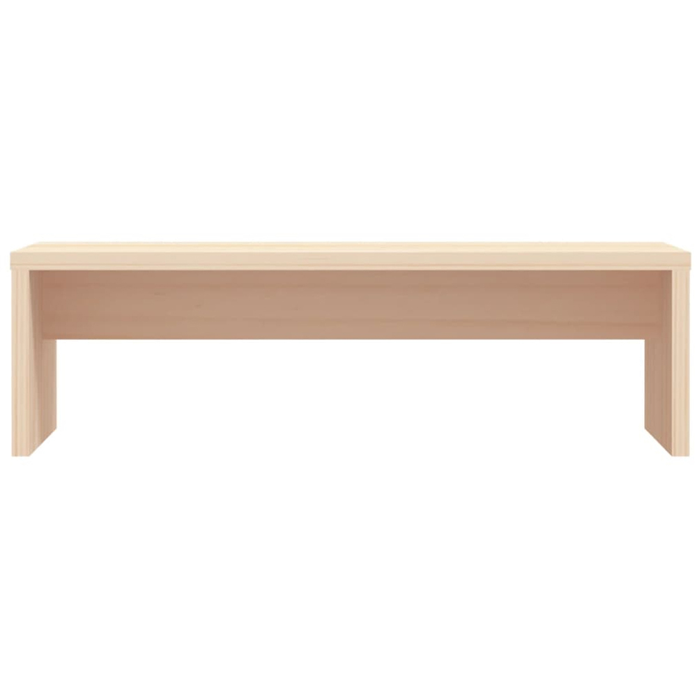 vidaXL Natural Solid Pine Wood Monitor Stand Image 4