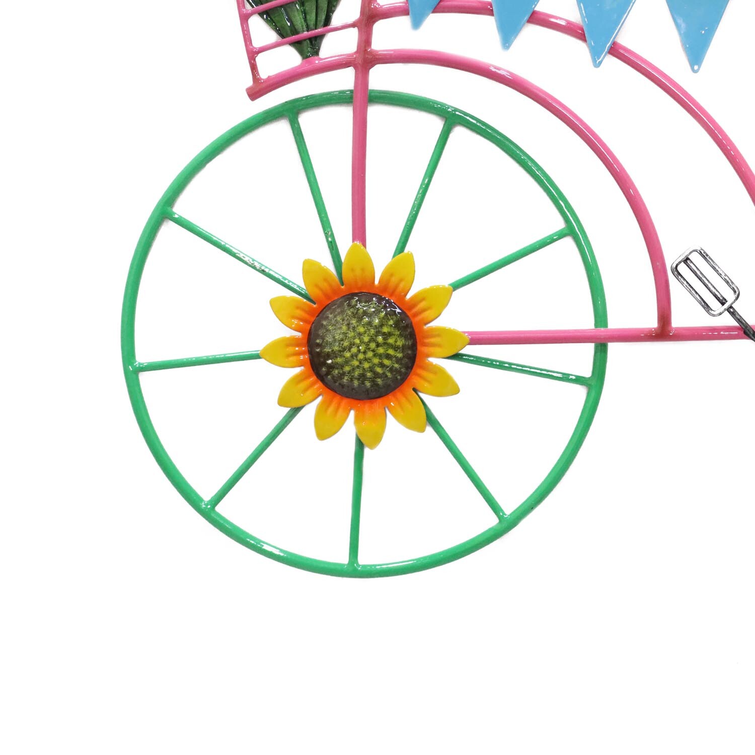 Indoor/Outdoor Bright Flower Bike Hanging Image 5