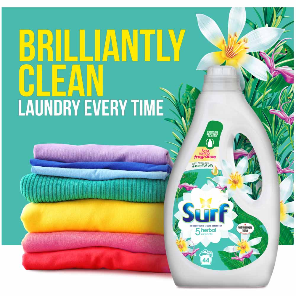 Surf Herbal Extracts Concentrated Liquid Laundry Detergent 44 Washes 1.188L Image 5
