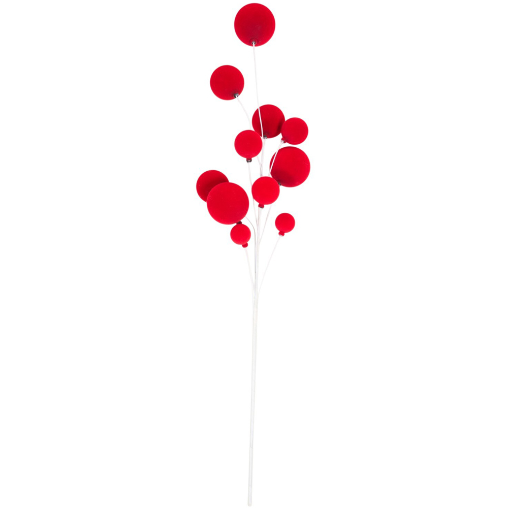 Flocked Bauble Branch Image 6