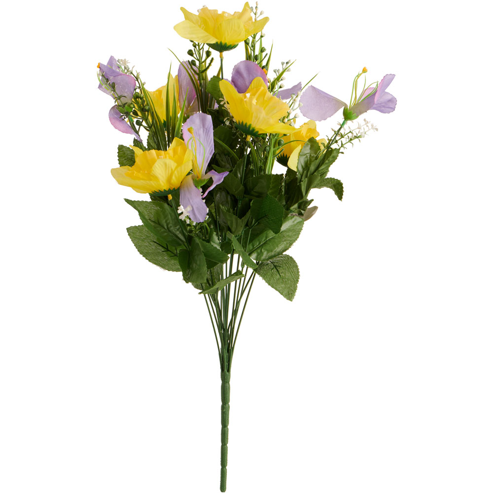 Wilko Lime and Cream Mix Extra Large Lily and Peony Bunch Artificial Flower Image 1