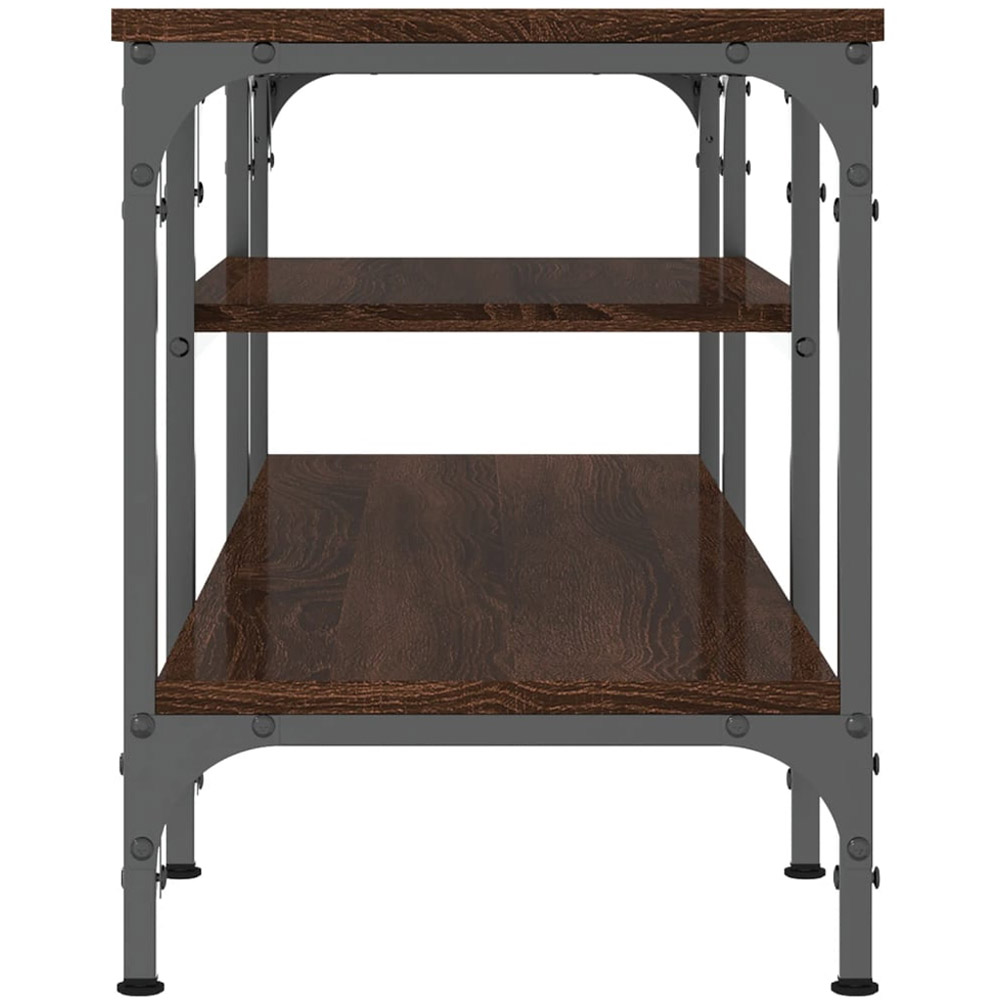 vidaXL 2 Shelf Brown Oak TV Cabinet Image 5