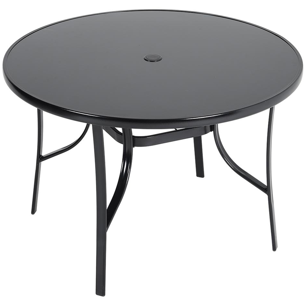 Living and Home Foldable 2 Seater Black Round Patio Set Image 2