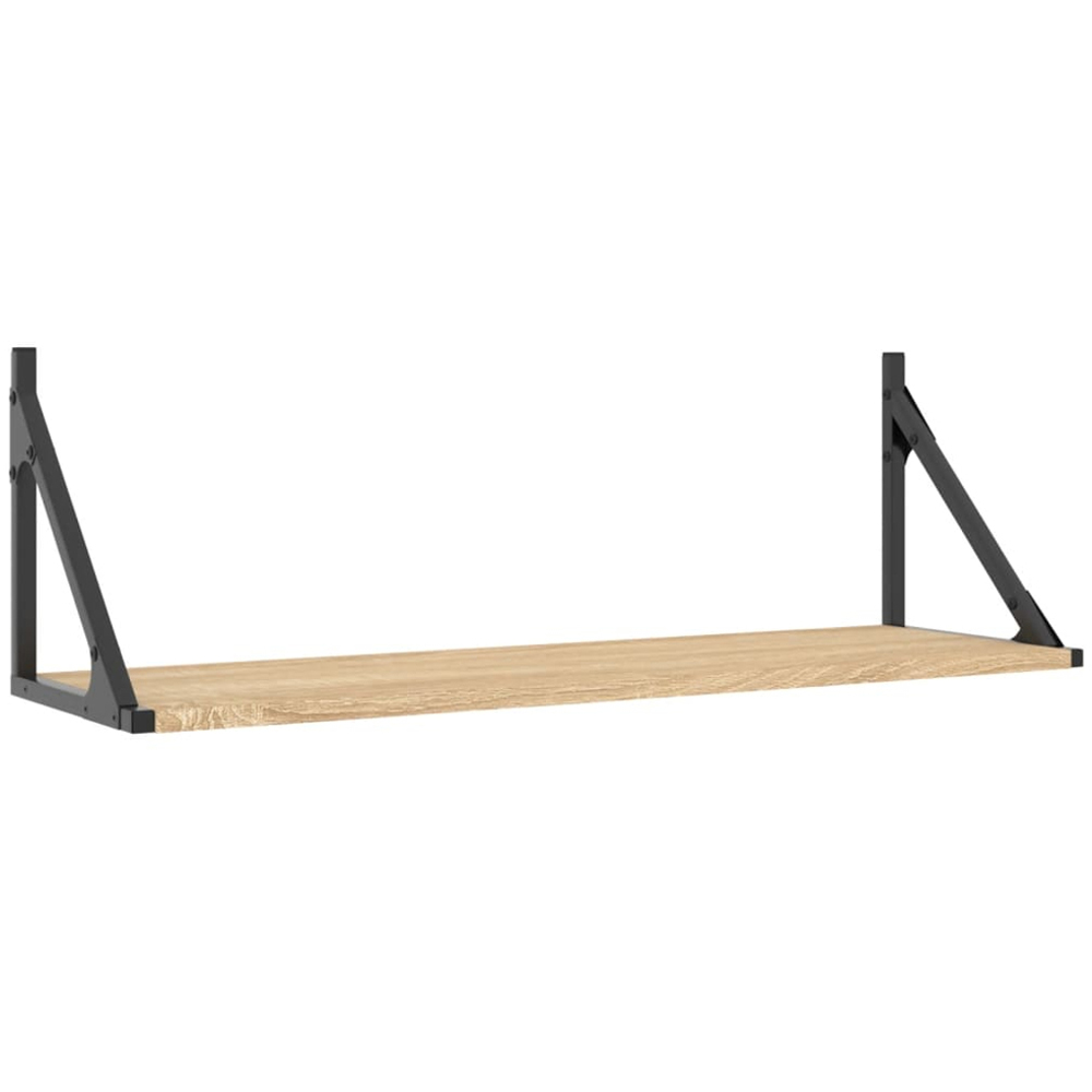 vidaXL 80 x 25 x 25.5cm Set of 2 Sonoma Oak Wall Shelf Image 3