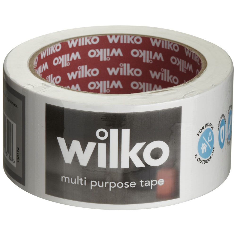 Wilko White DIY Tape 20m x 50mm Image 1