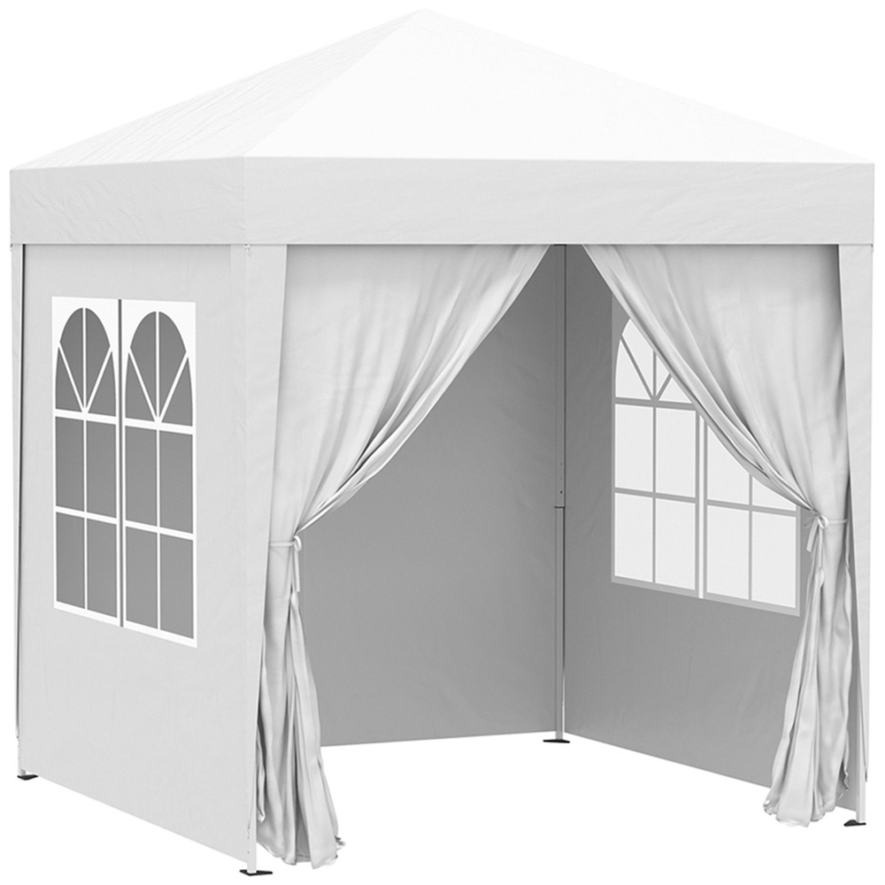 Outsunny 2 x 2m White Marquee Gazebo Party Tent Image 2