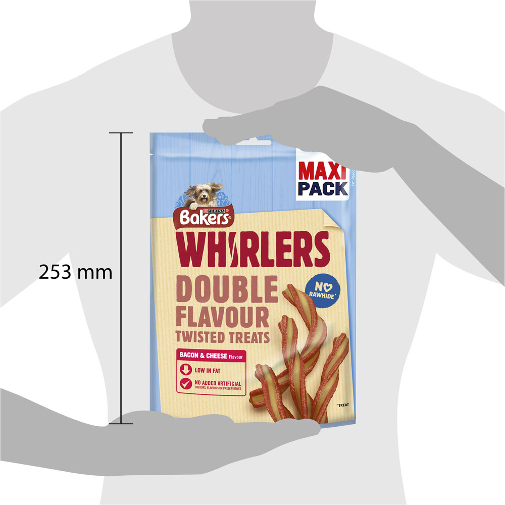 Bakers Bacon and Cheese Flavour Whirlers Dog Treats 270g Image 6