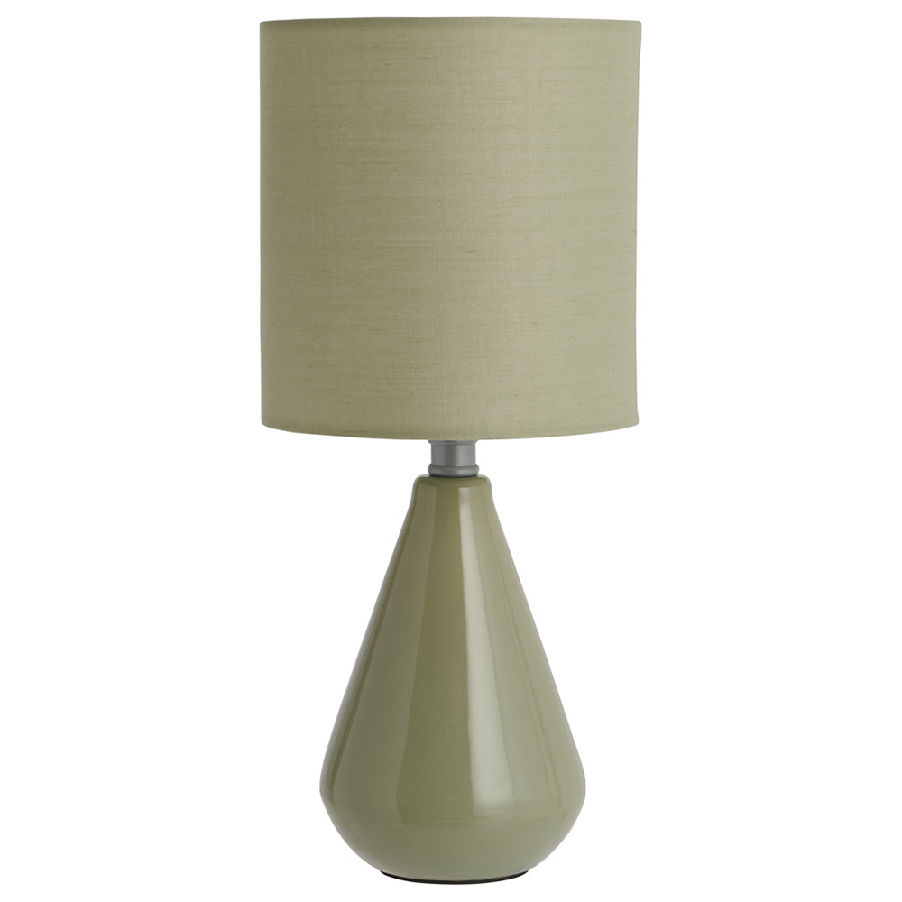 Wilko Green Ceramic Table Lamp Wilko