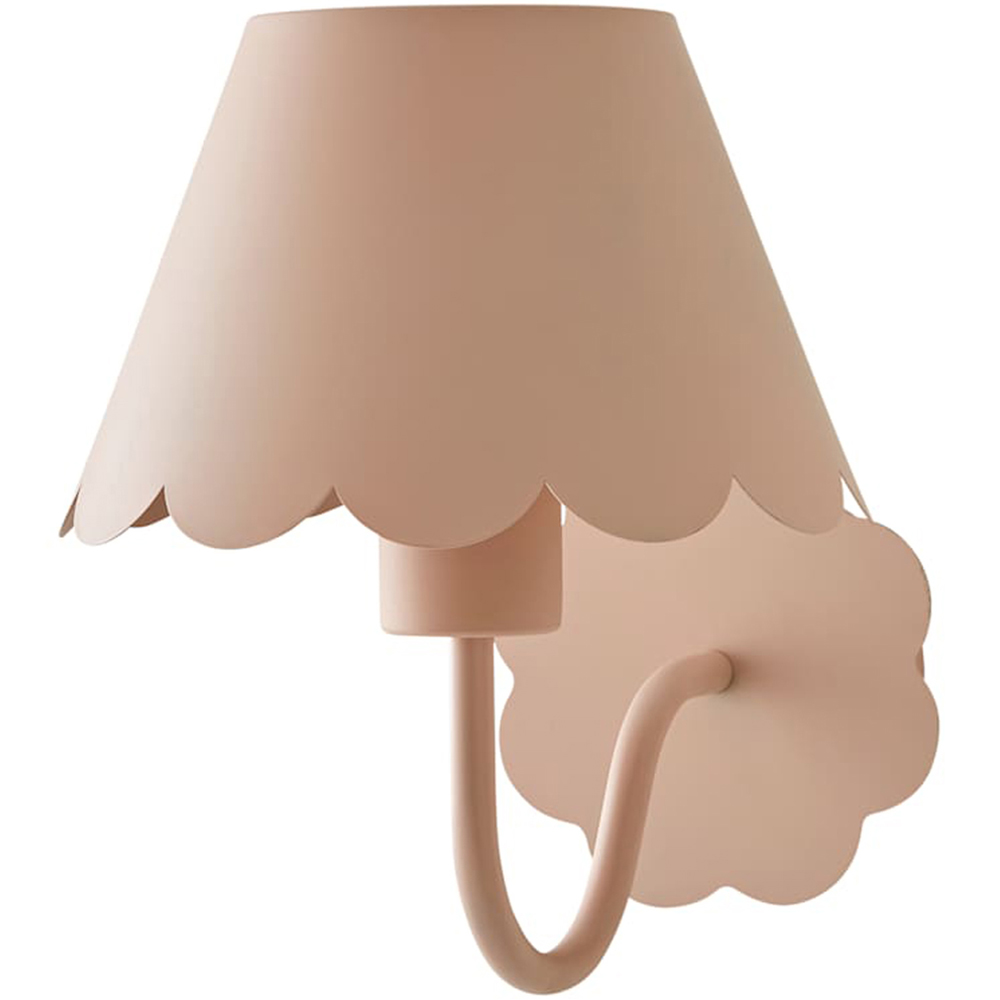 ValueLights Hallie Pink Scallop Rechargeable Wall Light 2 Pack Image 1