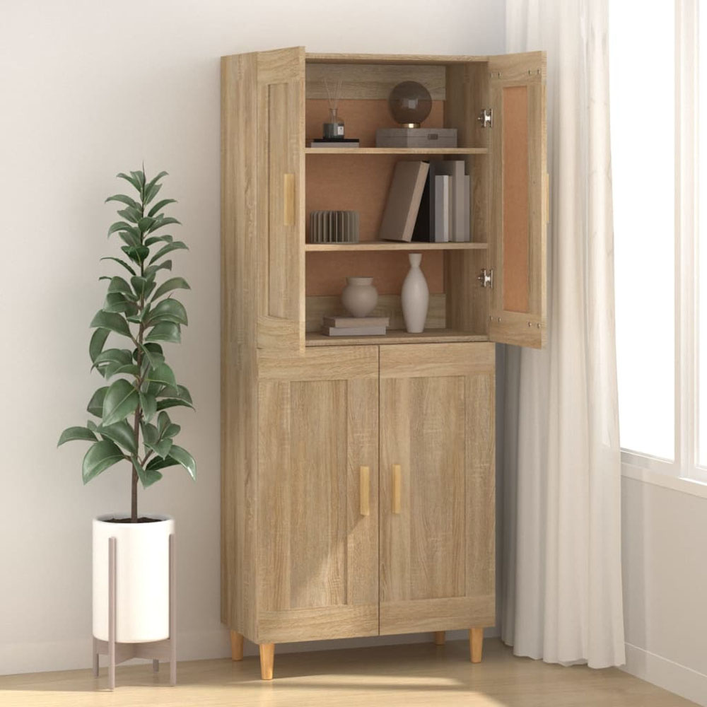 vidaXL 2 Door Sonoma Oak Sideboard Image 3