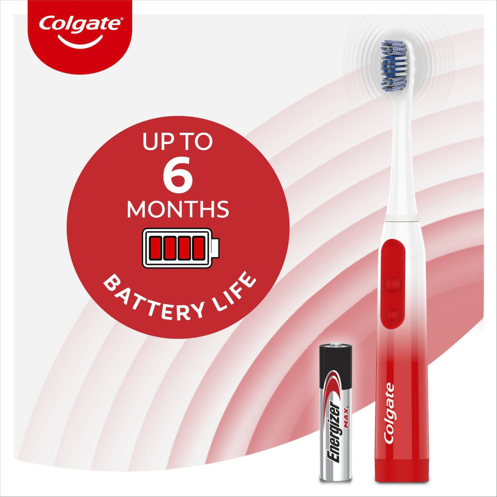 Colgate Floss Tip Battery Toothbrush with 2 Heads Image 8