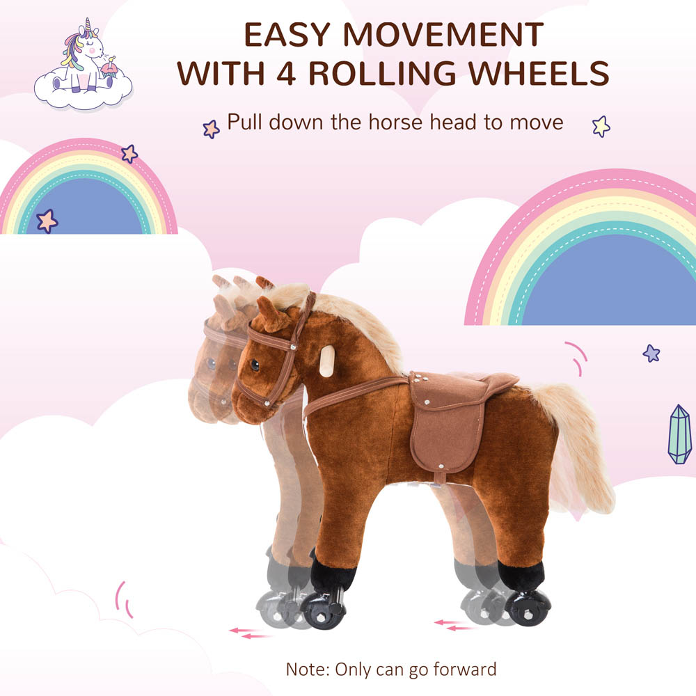 Tommy Toys Rocking Horse Pony Toddler Ride On Brown Image 4