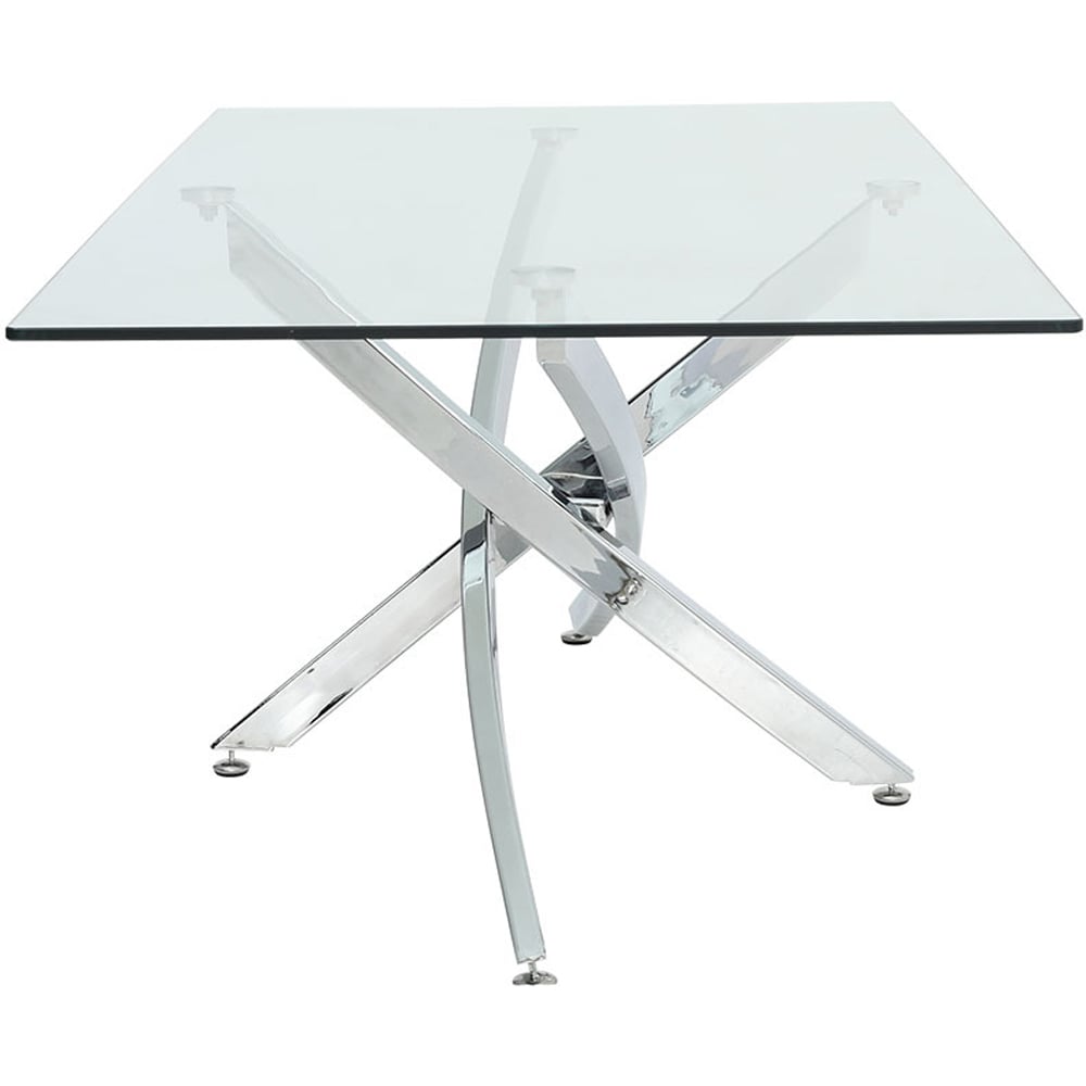 Living and Home Clear Glass Rectangular Coffee Table Image 3