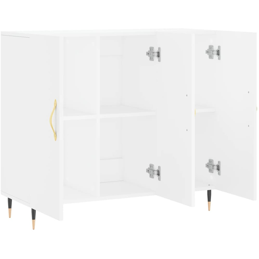 vidaXL 3 Door White Sideboard Image 5