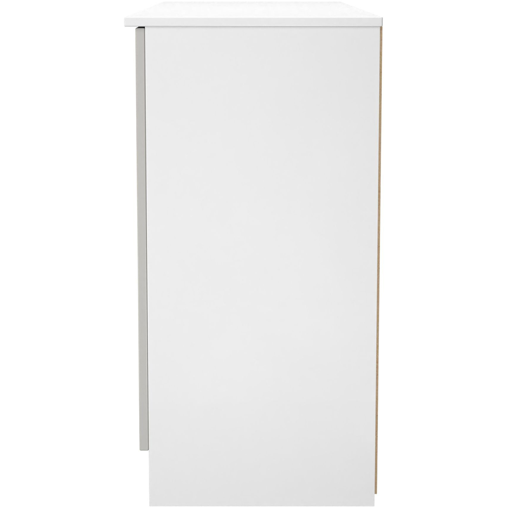Crowndale Contrast 2 Door 3 Drawer Grey Matt and White Sideboard Ready Assembled Image 2