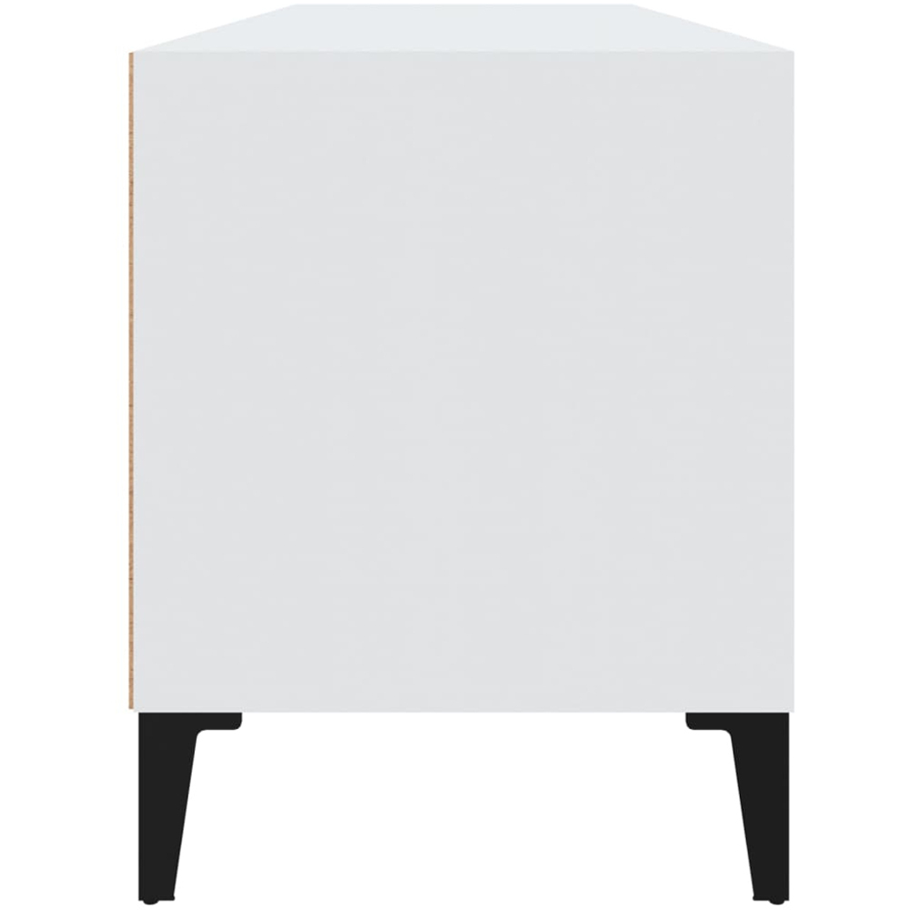 vidaXL 2 Drawer 2 Shelf White TV Cabinet Image 5