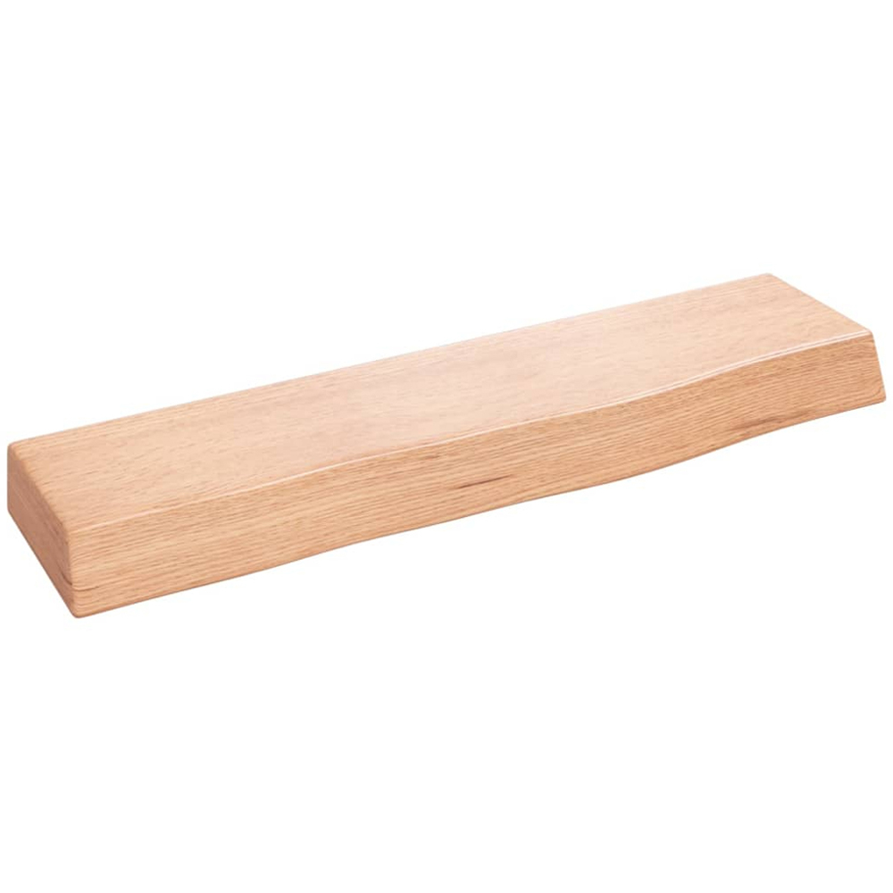 vidaXL 40 x 10 x 4cm Light Brown Treated Solid Oak Wall Shelf Image 1